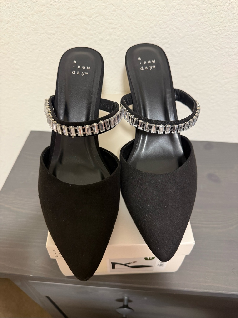 Black Pointed Toe Women's Dress Heels